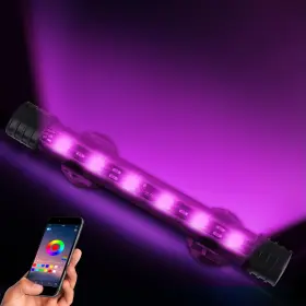 Pozanki Sd-yk15 Smart App-controlled Rgb Led Aquarium Light With 16 Million Colors And 12 Dynam