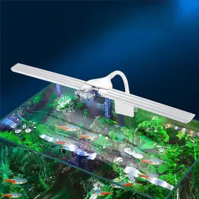 Pueutu 744759714572 Led Aquarium Light Full Spectrum Clip Fish Tank Plants Double Swing