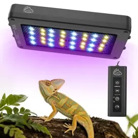 Qzq B0fldml4zh 24w Led Uvb Uva Reptile Lamp Dimming 4 Modes 24/7 Timer Bearded Dragon
