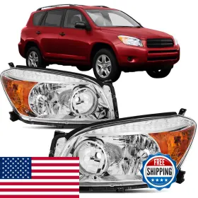 Reinko B0cr17mfvb Headlights Assembly Compatible 2006 2007 2008 Toyota Rav4 Chrome Reinko B0cr17mfvb Headlights Assembly Compatible 2006 2007 2008 Toyota Rav4 Chrome