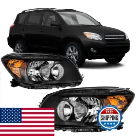 Reinko B0cr19qfdb Headlights Assembly Compatible 2006 2007 2008 Toyota Rav4 Black Headlamp Reinko B0cr19qfdb Headlights Assembly Compatible 2006 2007 2008 Toyota Rav4 Black Headlamp