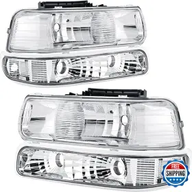 Reinko B0f13hj884 Headlights Assembly Compatible 1999 2000 2001 2002 Chevy Silverado Reinko B0f13hj884 Headlights Assembly Compatible 1999 2000 2001 2002 Chevy Silverado