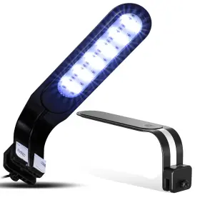 Repti Zoo Led013 Led Clip Light 9.8 In W X 2.4 H 5w Day And Night Aquarium Lightt