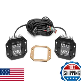 Rough Country B01mz9btu7 2 Black Series Flush Mount Cree Led Lights - 70803bl