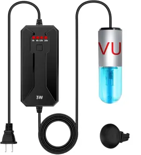 Rutloy 313036831891 Mini 3w Aquarium Clean Light With Timer Algae Removal Fish Tank Led