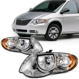 Scitoo B0ctbs58wk Headlight Assembly Fits For 2005-2007 Chrysler Town Country Headlamps