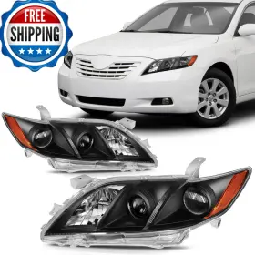 Scitoo B0d4q2hpyp Headlight Assembly Fit For Toyota Camry 2007-2009 Pair Headlamps
