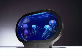 Sharper Image 810022140895 Fantasy Jellyfish Aquarium Oval Black 6 Led Light Settings