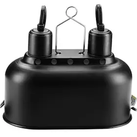 Simple Deluxe B09yrp1mtw Dual Reptile Light Fixture Aluminum Reflector Dome Lamp For