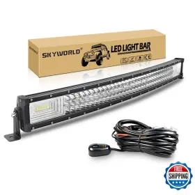 B0B4VKHYMK SKYWORLD Led Light Bar Curved Flood Spot Beam