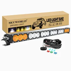 Skyworld B0cxp3p76n Single Row Led Light Bar 12v Wiring Harness Kit 33 Inch 180w Dual