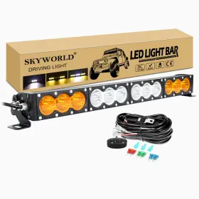 Skyworld B0cxpj6ts9 Single Row Led Light Bar 12v Wiring Harness Kit 22 Inch 120w Dual