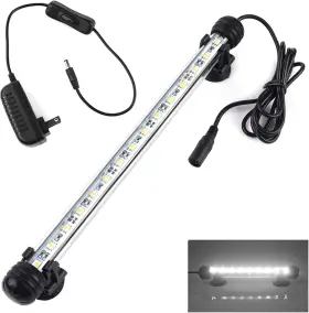 Smiful 744110673401 Led Aquarium Light White Fish Tank Underwater Submersible Bright Ip68 Wat