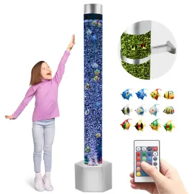 Special Supplies 850064484328 Aquarium Sensory Fish Bubble Light Tube With 16 Led Color Changing Nightlight