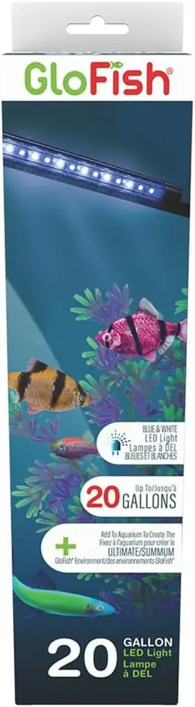Spectrum Aq-78659 Glofish 10 Inch Led Light Stick 2 Count - White And Blue Aquarium Lights Tank