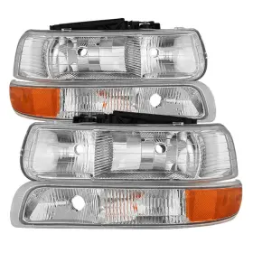 Spyder B01d3i8bi8 Xtune Hd-jh-csil99-oe-set Headlight 00/2500 99-02 / Chevy Silverado 3500
