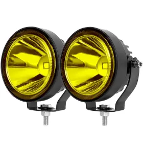 Sufemotec B09cphq45g Led Pod Lights Amber/yellow 2pcs 60w 4 Inch Spot Fog Work Auxiliary Light Truck