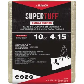Supertuff 51128 Trimaco 10 Oz. 4 Ft. X 15 Extra Heavyweight Canvas Drop Cloth