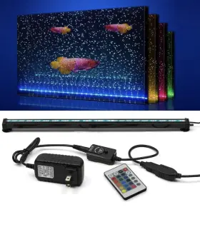 Szminiled 313095243239 20 Inch Aquarium Light With Air Bubble Hole 5050 Rgb Led Fish Tank