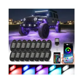 Tde Explorer.lighting B0cylspgks Explorer.lighting 16 Pods Rgb Led Rock Lights For Semi Trucks Offroad