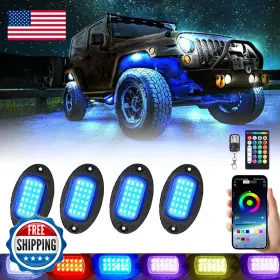 Tde Explorer.lighting B0d9ymqq6g Explorer.lighting 4 Pods Alloy Led Rock Lights For Atv Utv Golf Cart Truck