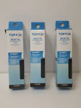 Top Fin 737257864641 3 Blue T10 25 Incandescent Bulb Aquariums Terrariums