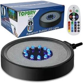 Topbry 053554730275 Aquarium Bubble Led Lights Rgbw Remote Controlled Air Stone Disk With 16 Co Topbry 053554730275 Aquarium Bubble Led Lights Rgbw Remote Controlled Air Stone Disk With 16 Co