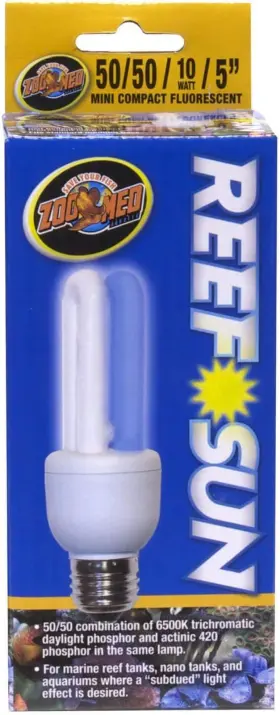 Topdawg Pet Supply 26228 Zoo Med Reef Sun 50/50 Mini Compact Fluorescent Bulb 10 Watts