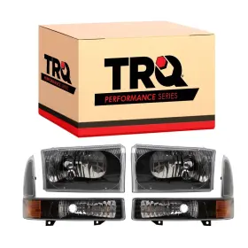 Trq Hla71027 2 Piece Headlight Assembly Set Performance Halogen Black Bezel Driver And P