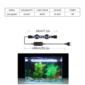 Turbo-roofinds 445048317384 90-260v Aquarium Light Led Waterproof Fish Tank Clip Underwater Decor Ligh