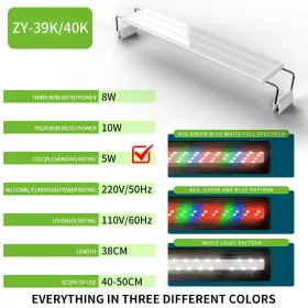 Turbo-roofinds 744110686425 20cm 60cm Super Slim Leds Aquarium Lighting Aquatic Plant Light Extensible Water