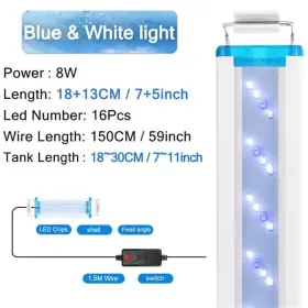 Turbo-roofinds 744759384492 Extensible Waterproof Clip On Lamp For Fish Tank Super Slim Led Aquarium Lightin