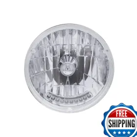 United Pacific B00658zhfy 7-inch Halogen Crystal Headlight With 10 Amber Led Position Lights