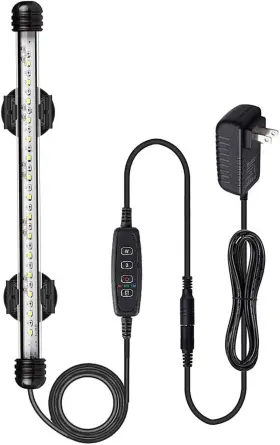Varmhus 445033239271 Submersible Led Aquarium Light 11.5 Inch Timer Auto On/off Dimmable White-blue