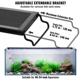 Vevor 197988394303 48w Full Spectrum Aquarium Light With 24/7 Natural Mode Adjustable Timer