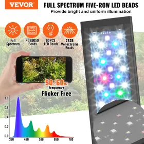 Vevor 197988394785 Aquarium Light 18w Full Spectrum Fish Tank For 18 Inch -24