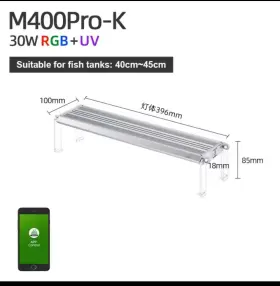 Week Aqua M400 Aquarium Lightning Led Rgb Uva Pro Latest Full Option