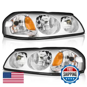 Weelmoto B0ckn16q2h Headlights Compatible 2000-2005 Chevy Impala Headlight Assembly For 00