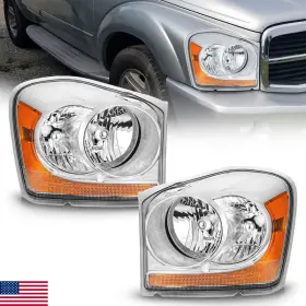 Weelmoto B0dbz4mzk5 Halogen Headlights For 2004-2005 Dodge Durango Headlight Assembly Pair