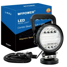 Wfpower B0djp2717z Magnetic Led Light Bar 72w Portable Work Lights Magnet Base Combo