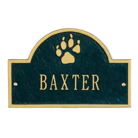 Whitehall Products 719455411544 Pet Paw Mini Arch Black/gold One Line Wall Marker