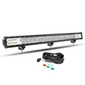 B097DTHWYM WILLPOWER Led Light Bar Spot Flood Beam Wiring Fog