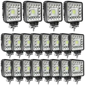 Winbang B0ct5ktwbn Led Tractor Work Lights 4 Inch Pods 123w Square 12v 24v Spot