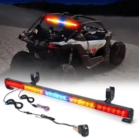 Xprite Utv-rsl-g4-rybyr-1 30 Inch Utv Rzr Led Chase Strobe Light Bar With Running Turn Signal Brak