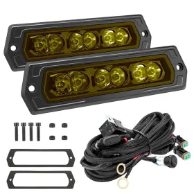 Ychow-tech B0f9xxj5yt Ychow-tech 7in Flush Mount Led Pods 12000lm Amber Cree Off Road Work Lights For