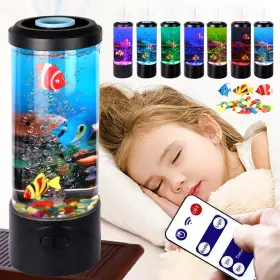 Ypcoo A005 Mini Bubble Fish Lamp Fake Tank Aquarium Multi-color Changing Aquar Ypcoo A005 Mini Bubble Fish Lamp Fake Tank Aquarium Multi-color Changing Aquar