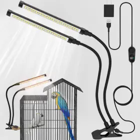 Zard Zoop Bs-01 Bird Lighting Cage Light Fixture Combo Kit Full Spectrum Led Pet