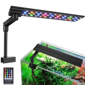 Zingbabu Zbbaq-003 Aquarium Light 12-20 Inch 20w Full Spectrum Led Clip On Fish Tank Light