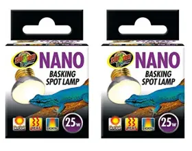 Zoo Med B075lr1vj8 25w Nano Basking Spot Lamp 2-pack For Reptiles And Amphibians