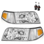 Headlights Assembly For 1998-2011 Ford Crown Victoria With Corner Lights Head.... Fixed Price $128.30.